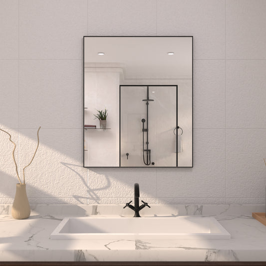 TaiMei 36 in. W x 30 in. H Rectangular Framed Bathroom Vanity Mirror