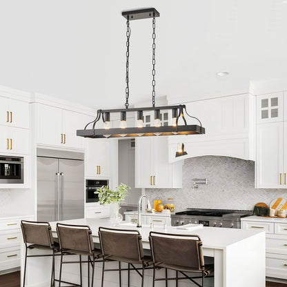 Taimei Olla 34 in. 5-Light Modern Farmhouse Chandelier Light