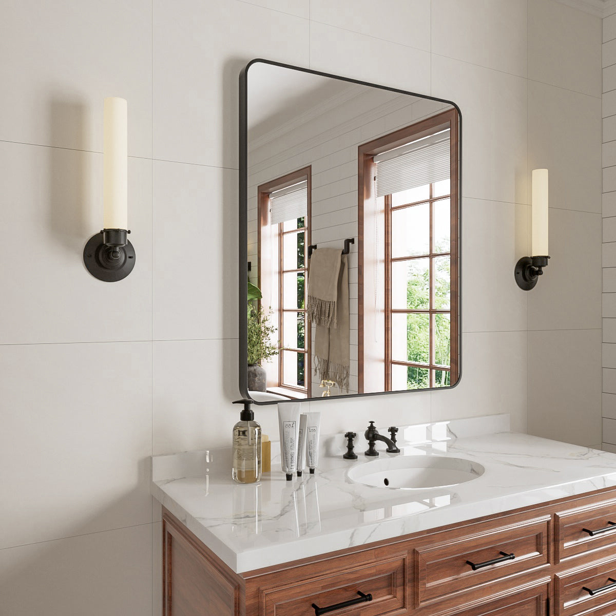 Niveal STRE Series Rectangular Framed Wall Bathroom Vanity Mirror 2_0b61a421-b5ac-4777-866e-553c3de0e59b