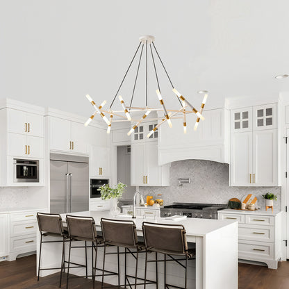 Taimei Cuprum 41 in. 20-Light Iron Modern Chandelier Fixture Branch Design