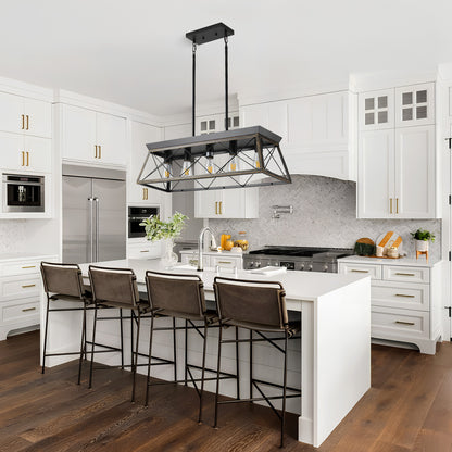 Taimei Vesper 16 in. 4-Light & Rustica 5-Light Farmhouse Industrial Chandelier Light 2_20aa2f87-666e-4d73-989c-6a2e3cc42bb9