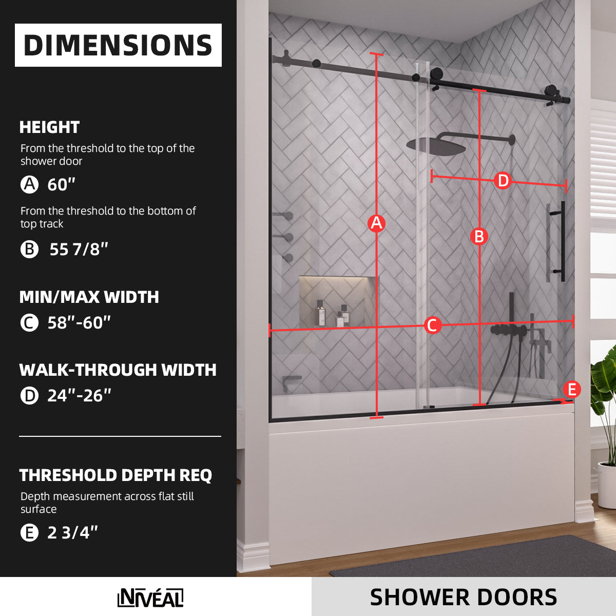 Niveal Vale 60 in. W x 60 in. H Sliding Semi Frameless Tub Door 2_23e56972-dbe5-4854-9c01-dda7b03e701f