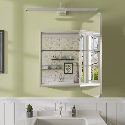 Niveal FMC Series Rectangular Aluminum Recessed/Surface Mount Framed Medicine Cabinet with Mirror