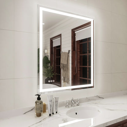 Niveal LMV Series Rectangular Frameless LED Wall Bathroom Vanity Mirror in Silver 2_25448d1f-6833-4594-9221-3db1666ed791