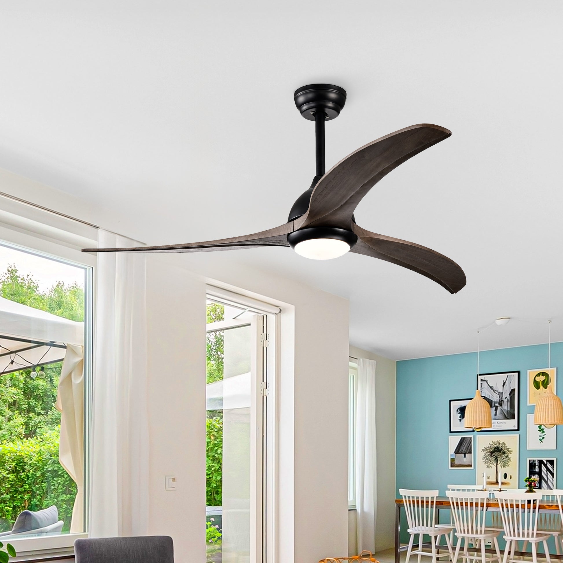 Taimei Cyre 52 in. Downrod Standard Ceiling Fan with Integrated LED with Remote Included DC Motor 2_3178f5cf-a3ca-4cdd-b1f8-929a328422c8