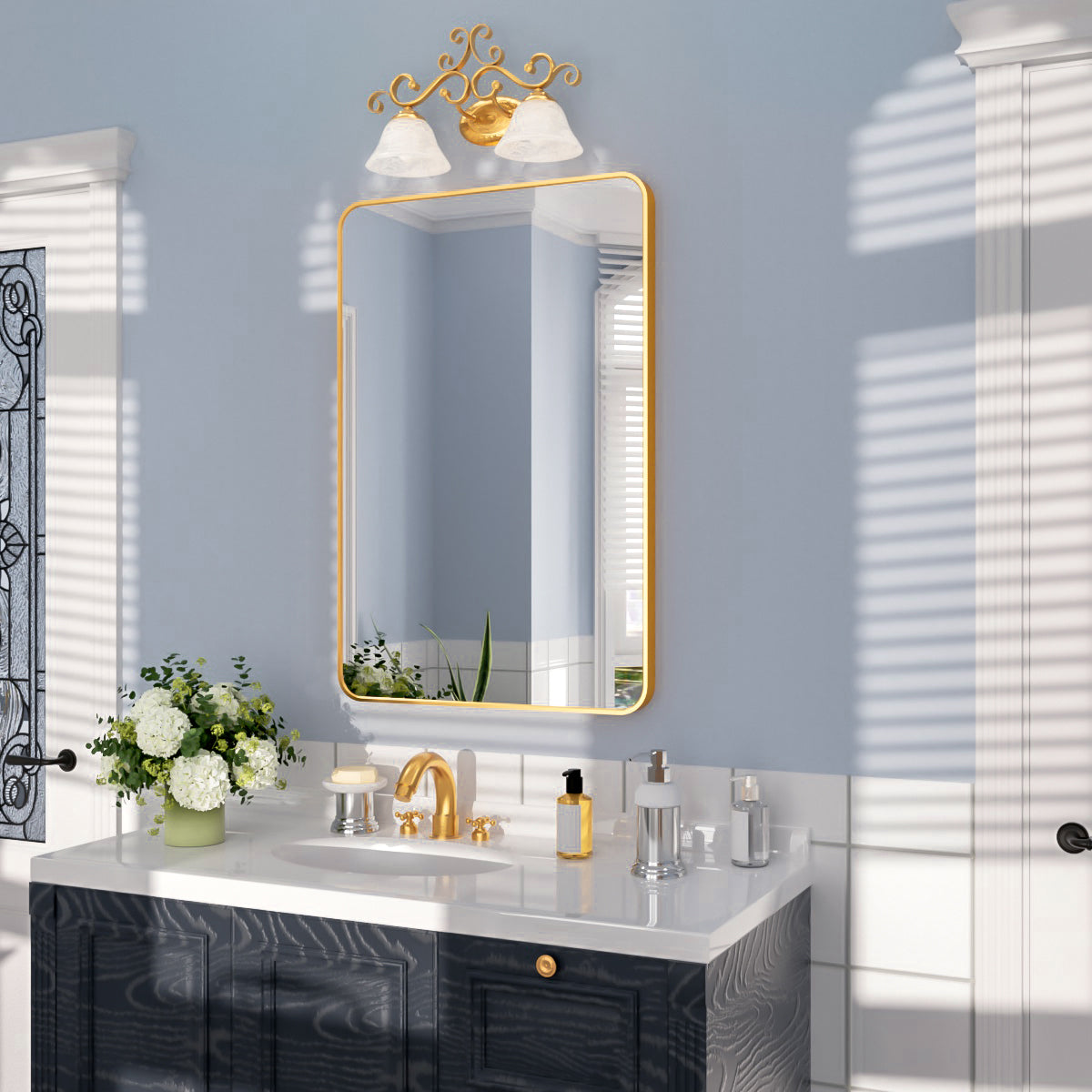 Nivorix NRSM Series Tempered Glass Brushed Nickel Rectangular Framed Wall Bathroom Vanity Mirror 2_3bf721f9-2743-4581-9caf-19c9987da98a