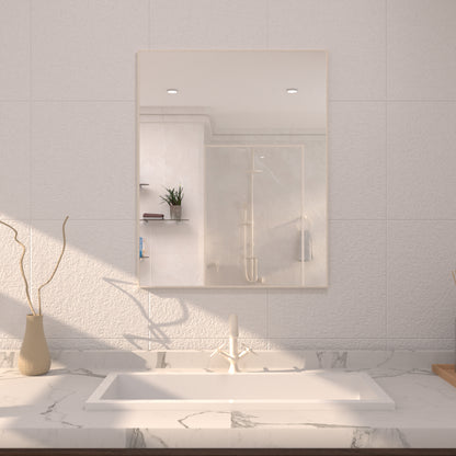 TaiMei 24 in. W x 30 in. H Rectangular Framed Bathroom Vanity Mirror Brushed Nickel 2_3c188c10-e50f-4e25-9618-df5f4f98b295