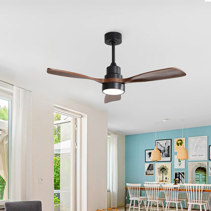Taimei Auris 48 in. Downrod Standard Ceiling Fan with Integrated LED with Remote Included 3-Reversible Blades