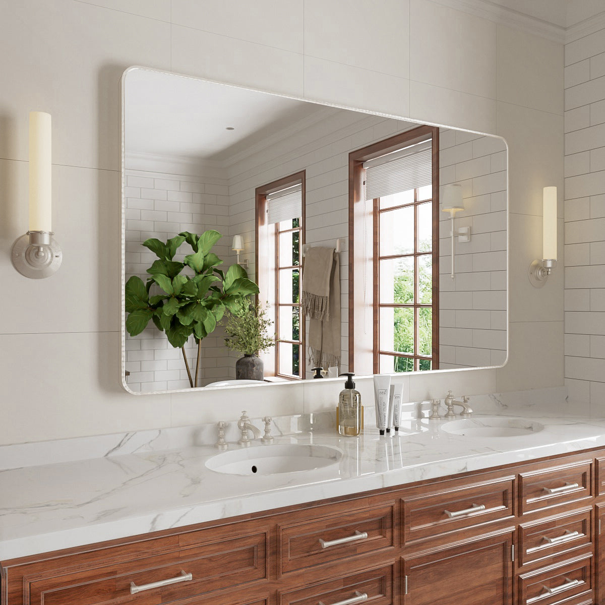 Niveal STRE Series Rectangular Framed Wall Bathroom Vanity Mirror 2_4b7313f9-c425-42b3-9cc0-fc6ea853dc81