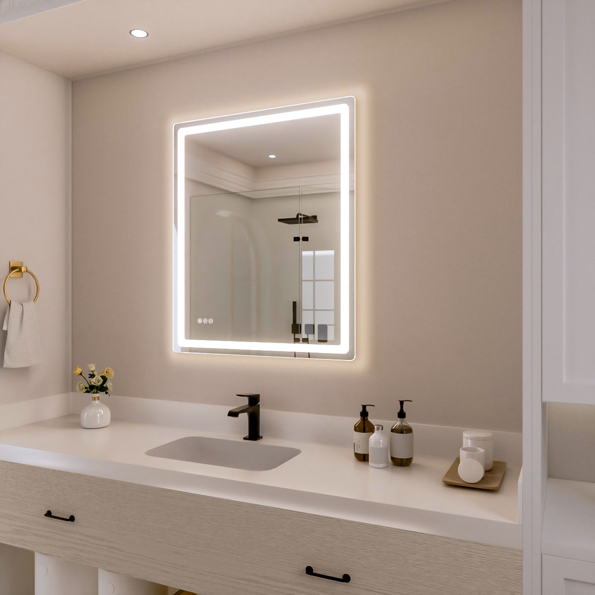 Nivorix NRMU Series Rectangular Frameless LED Wall Bathroom Vanity Mirror with Sleek Silver Finish 2_5b960f80-6c7d-48cd-85b1-c02b3f6cfa58