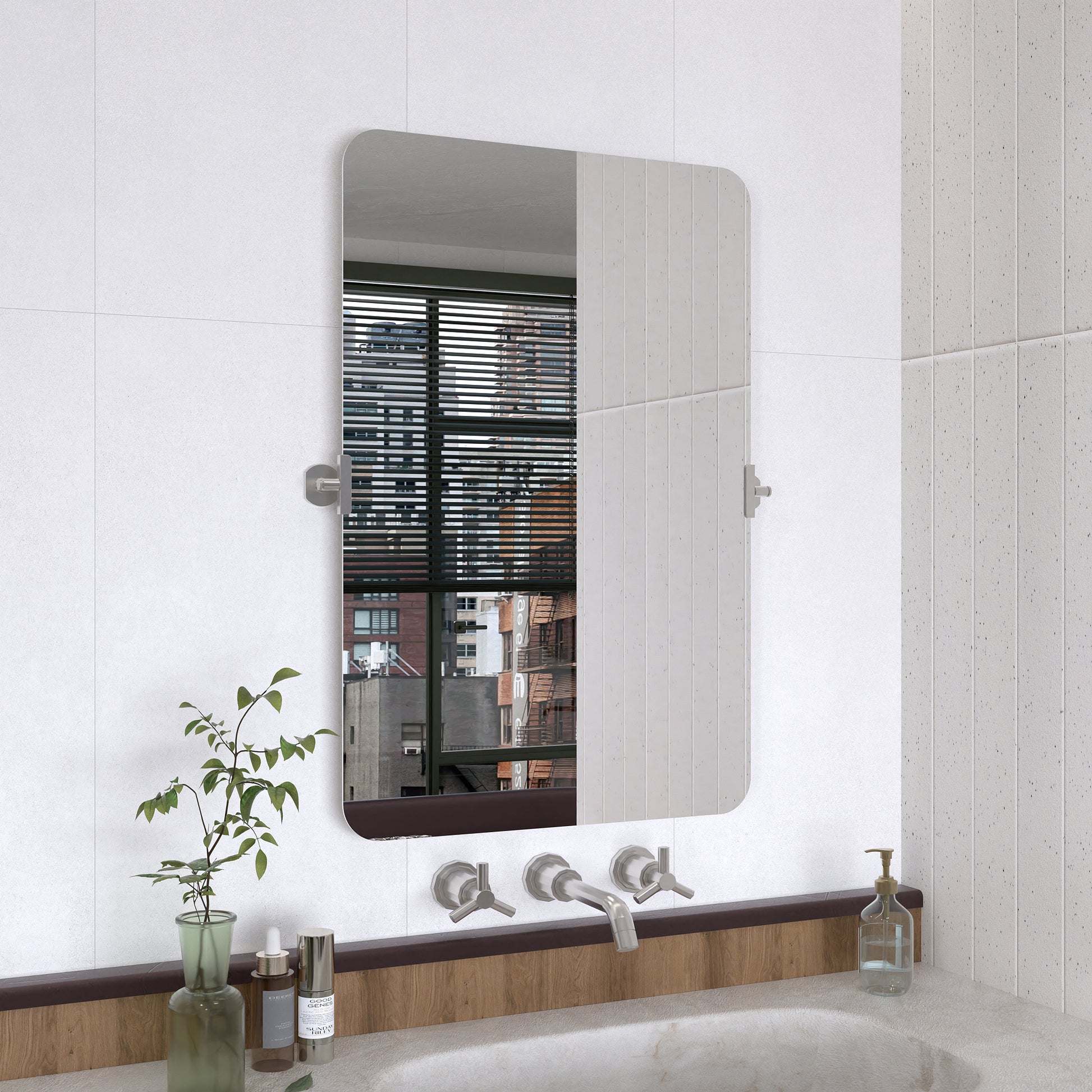 Yexee 24 in. W x 36 in. H Rectangular Framed Adjustable Tilt Wall-Mounted Bathroom Vanity Mirror 2_69b39a42-b584-4f35-9141-66bf50cfc612