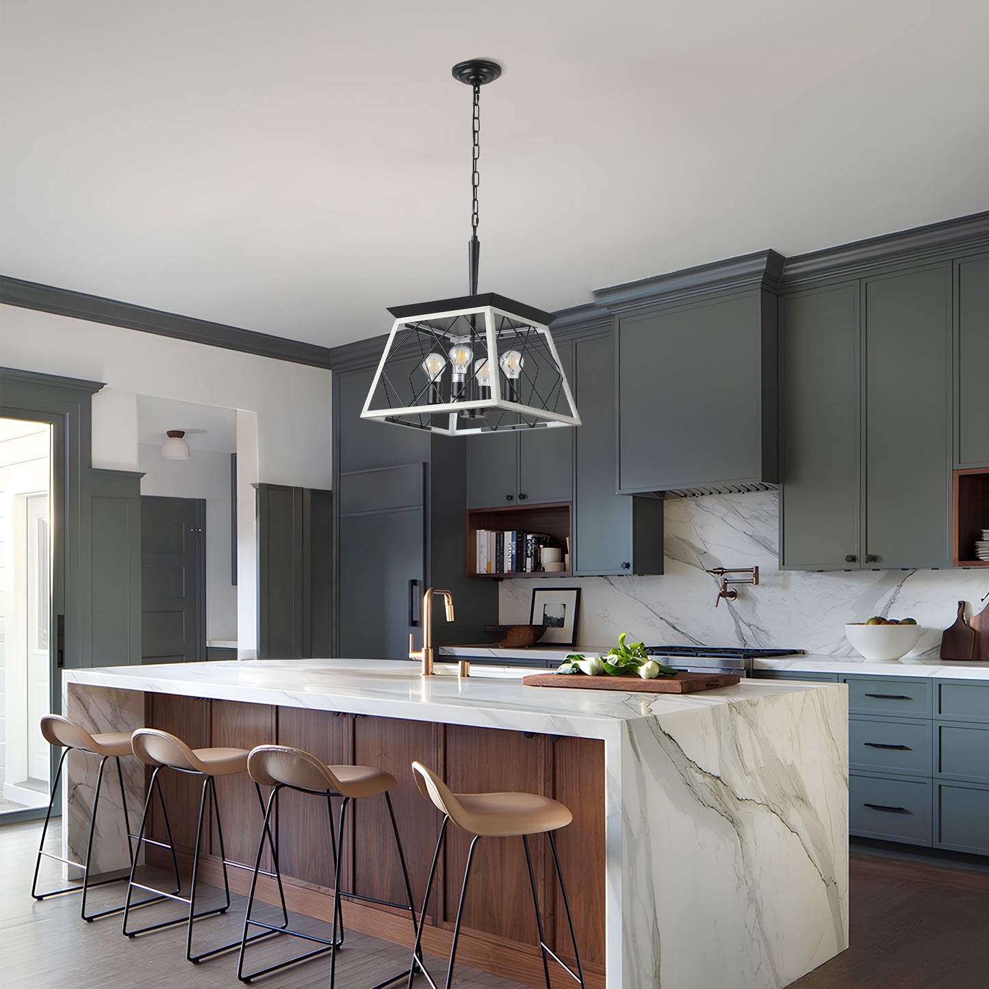 Taimei Vesper 16 in. 4-Light & Rustica 5-Light Farmhouse Industrial Chandelier Light 2_6cf72554-1d78-42be-bec0-3b3a2f7432b0