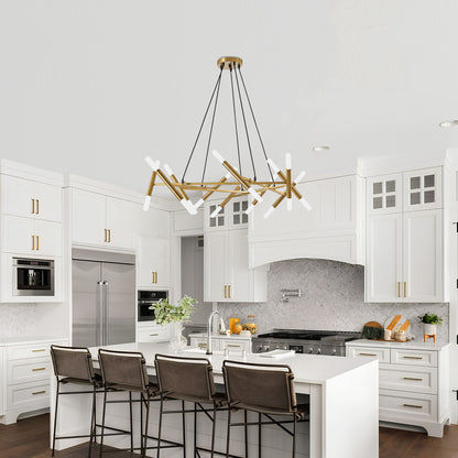 Taimei Cuprum 41 in. 20-Light Iron Modern Chandelier Fixture Branch Design