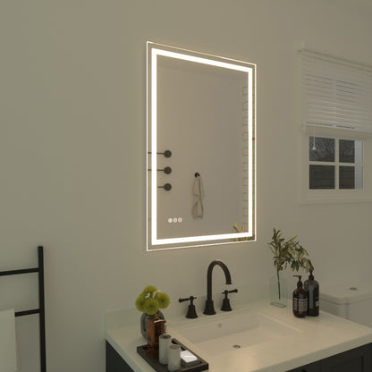 Niveal LMT Series Rectangular Frameless LED Wall Bathroom Vanity Mirror