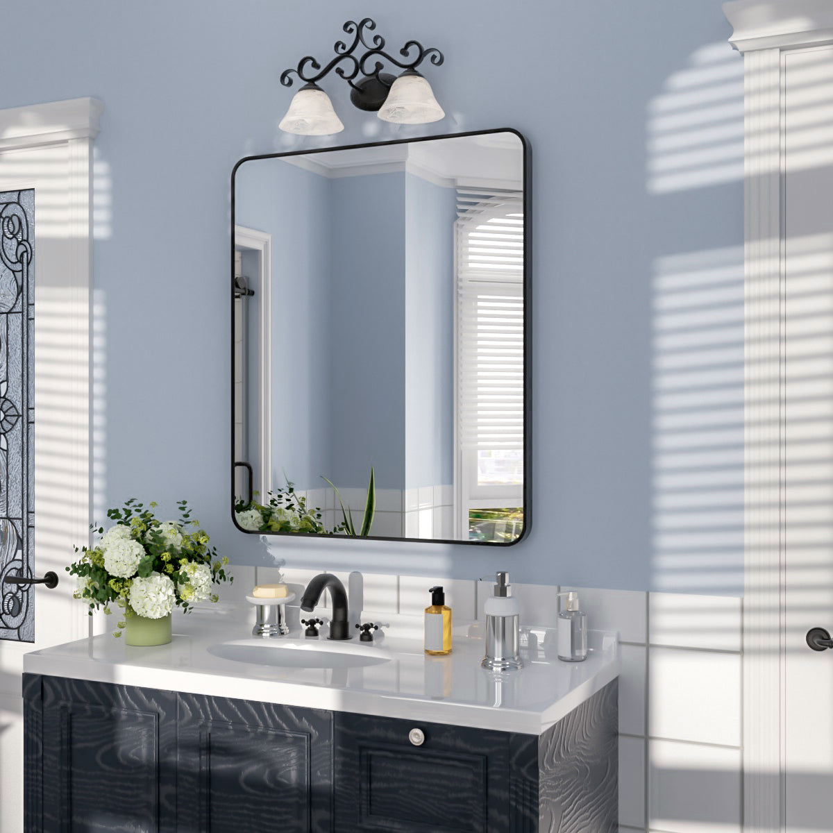 Nivorix NRSM Series Tempered Glass Brushed Nickel Rectangular Framed Wall Bathroom Vanity Mirror 2_9bae5ae2-24a5-4ebb-a03b-6088bd9e1191