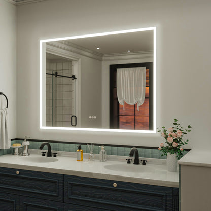 Nivorix NRMC Series Rectangular Frameless LED Wall Bathroom Vanity Mirror in Sleek Silver Finish 2_9be5d674-260d-4482-b4b6-d6b91f88e744