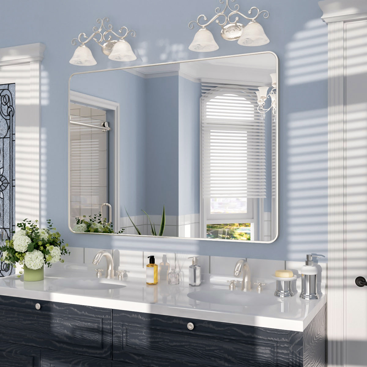 Nivorix NRSM Series Tempered Glass Brushed Nickel Rectangular Framed Wall Bathroom Vanity Mirror 2_a1b075db-b290-4961-8307-00a4001a8ec3
