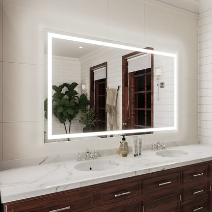 Niveal LMP Series Rectangular Frameless LED Wall Bathroom Vanity Mirror in Silver 2_a8497bfc-b898-45d1-9313-c0e53a386dc2