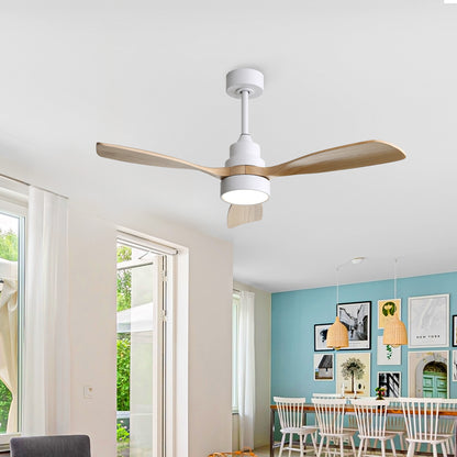Taimei Auris 48 in. Downrod Standard Ceiling Fan with Integrated LED with Remote Included 3-Reversible Blades