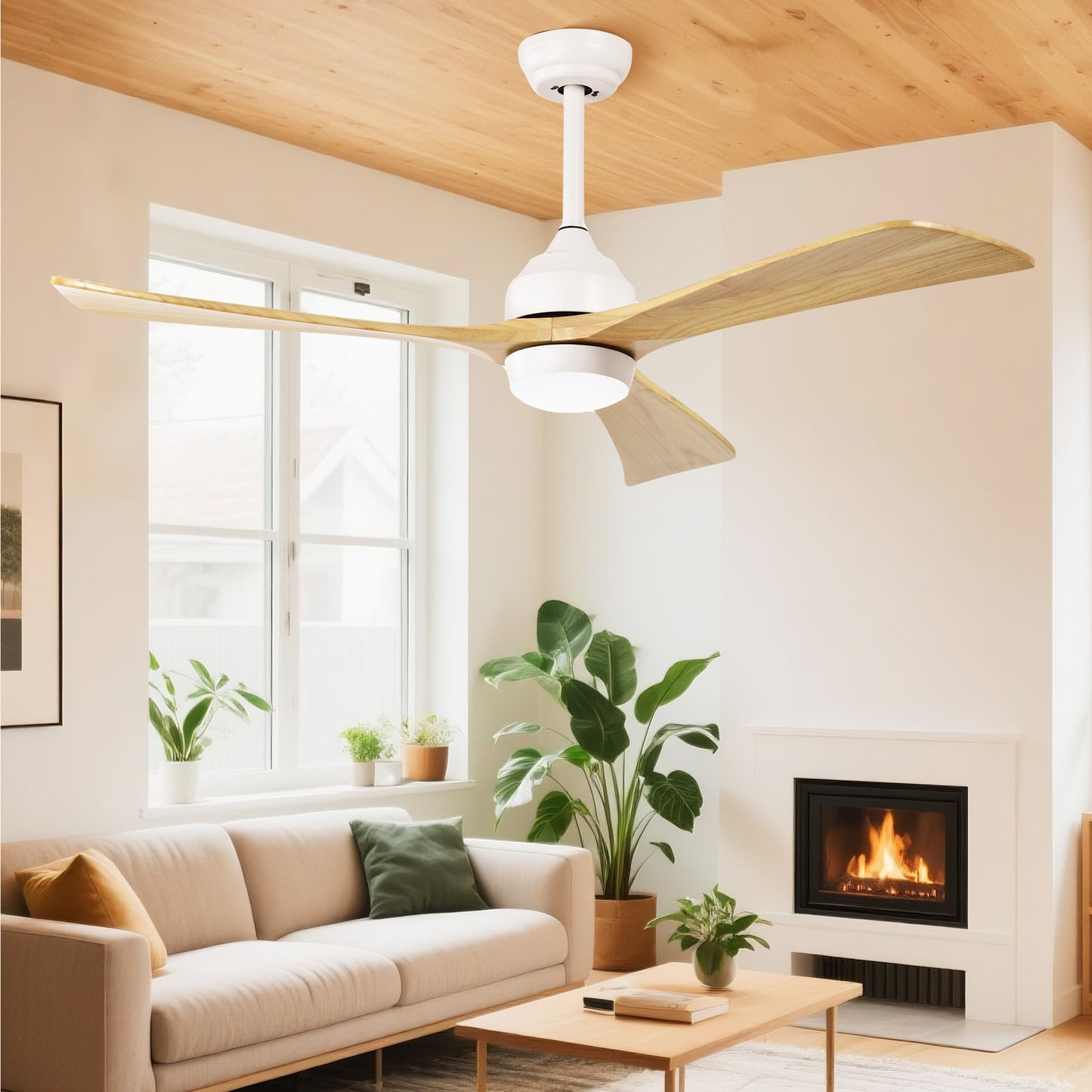 Taimei Helio 52 in. Downrod Modern Ceiling Fan with Dimmable LED with Remote Included DC Motor 2_b1563356-0218-4ec0-9ea0-559875f28472