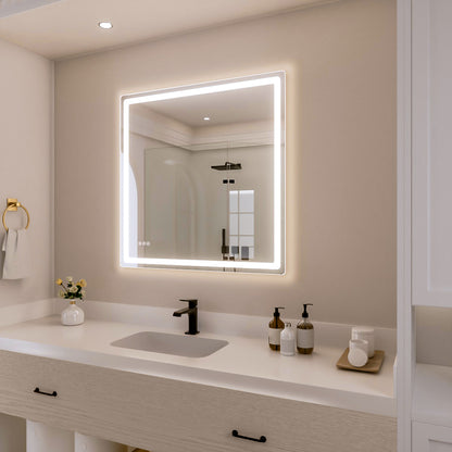 Nivorix NRMU Series Rectangular Frameless LED Wall Bathroom Vanity Mirror with Sleek Silver Finish 2_b6652724-225e-496d-8efd-e88e34f5e26f