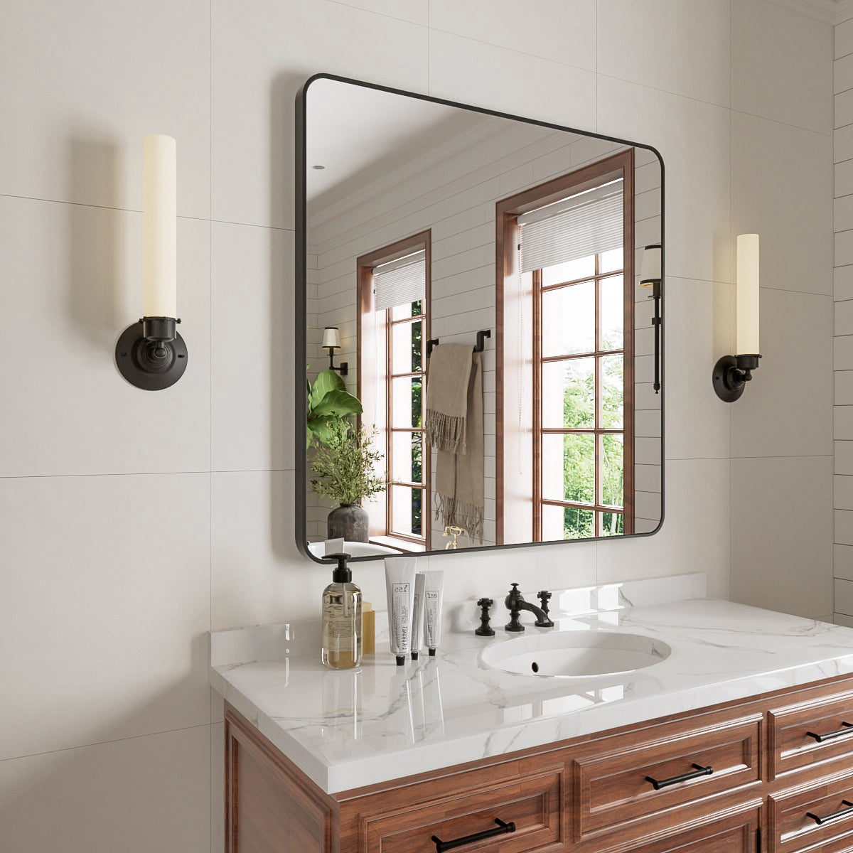 Niveal STRE Series Rectangular Framed Wall Bathroom Vanity Mirror 2_bb0c8649-14a7-4f7f-a82a-16315b69faf0