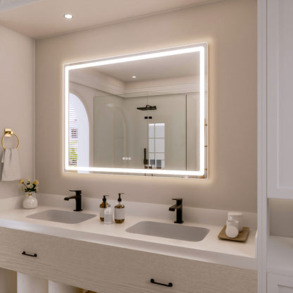 Nivorix NRMU Series Rectangular Frameless LED Wall Bathroom Vanity Mirror with Sleek Silver Finish 2_bc9bf124-b562-46de-a582-d7cab2a14c1d