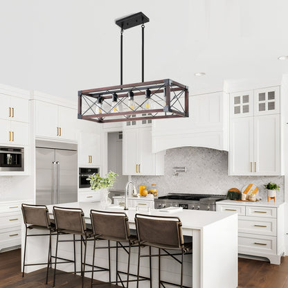 Taimei Solace 32 in. 5-Light Industrial Farmhouse Rectangle Pendant Light 2_bd922a62-20d2-41a5-9c39-f69a96d9ee97
