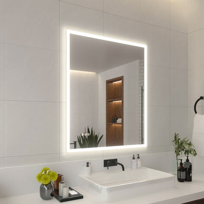 Niveal LMO Series Rectangular Frameless LED Wall Bathroom Vanity Mirror