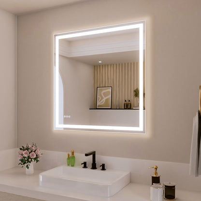 Nivorix NRMV Series Rectangular Frameless LED Wall Bathroom Vanity Mirror with Sleek Silver Finish 2_c49f9cb0-fe47-4cc1-91b5-c20184f0a14d