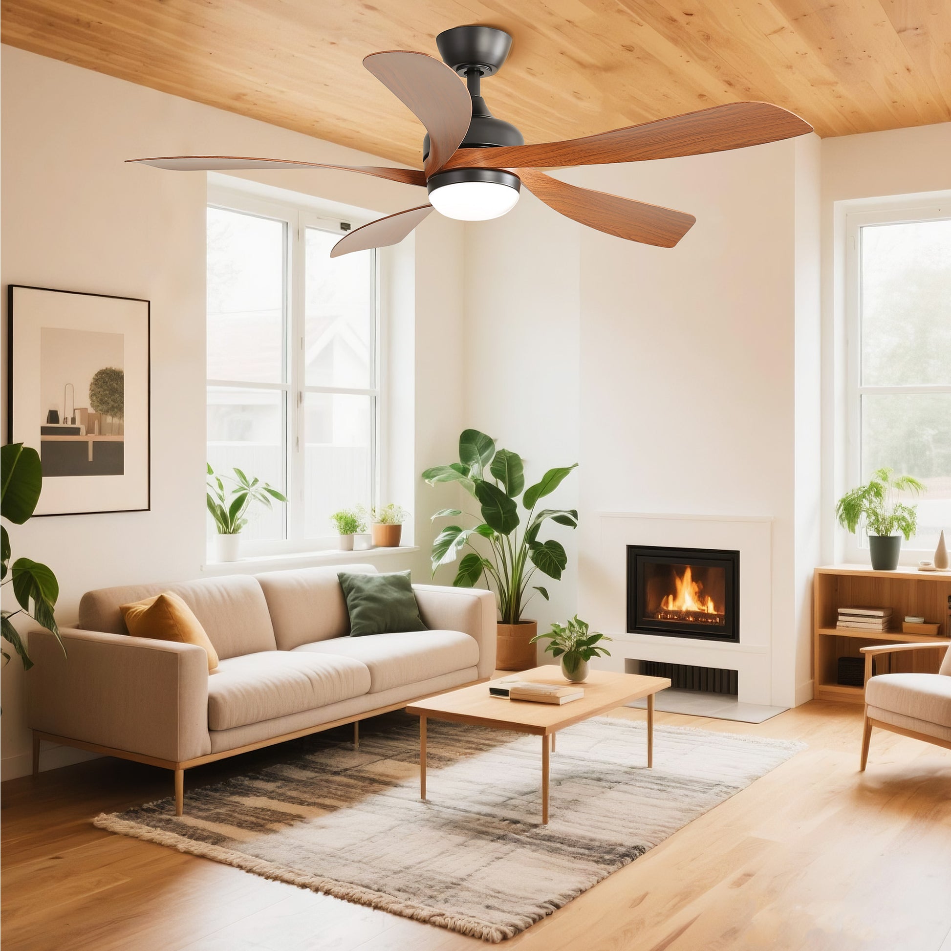 Taimei Sleek 52 in. Ceiling Fan - 5 Precision ABS Blades with Soft LED Light and Whisper-Quiet 6-Speed Remote Control 2_c60d09f0-0b54-4445-a43d-fd32ff0d8671