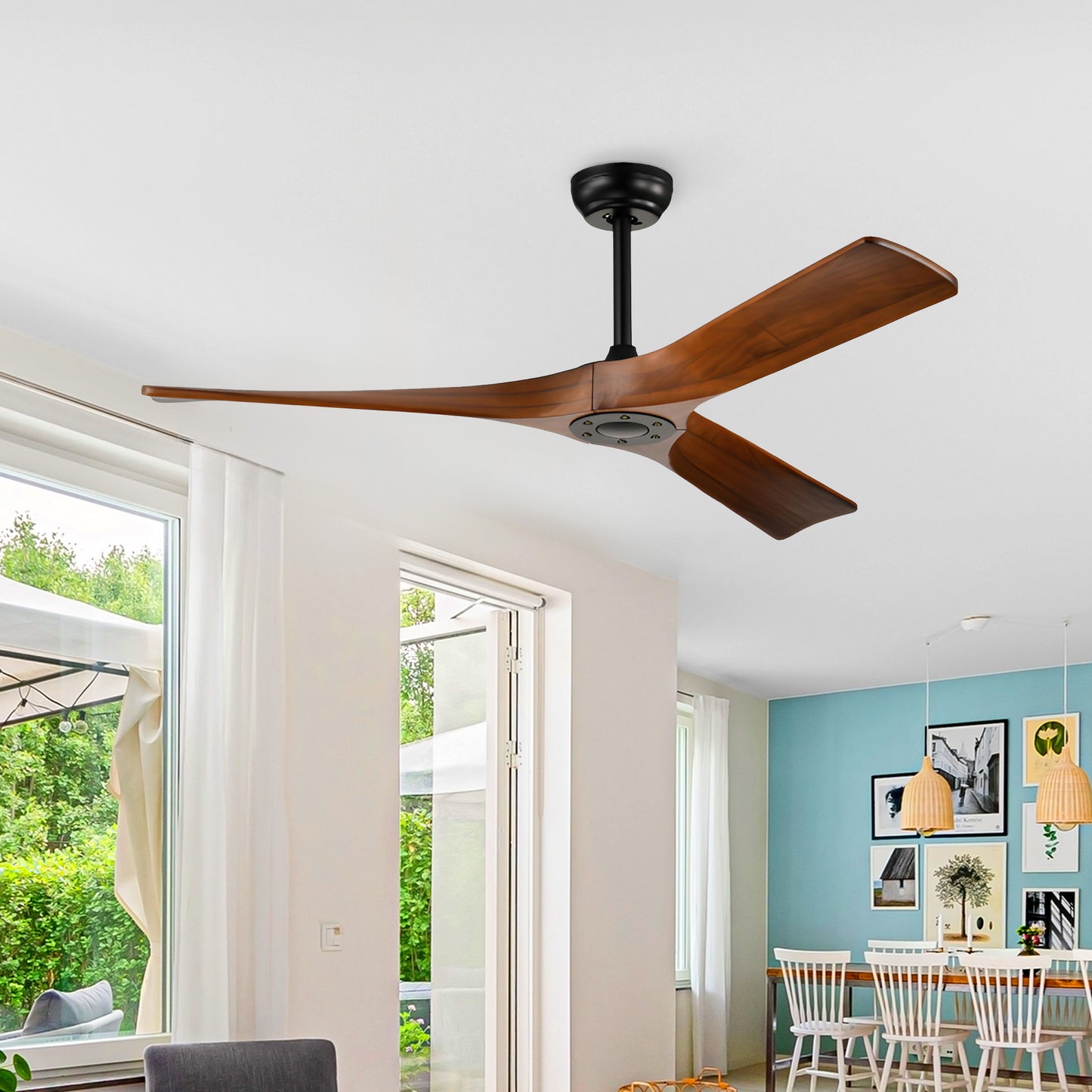 Taimei Orbis 52 in. Downrod Standard Ceiling Fan with Remote Included Reversible Solid Wood Blades 2_ca4244df-58ef-42b6-87cc-e8ae9567e9bc