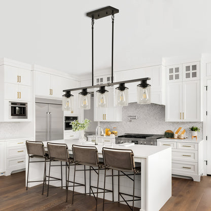 Taimei Aero 37 in. Industrial 5-Light Chandelier with Clear Glass Shades 2_cc0a43fa-ed4f-470a-b91d-73f83a03313b