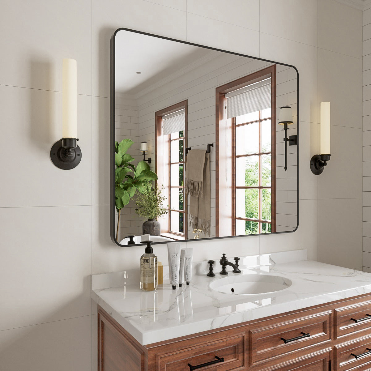 Niveal STRE Series Rectangular Framed Wall Bathroom Vanity Mirror 2_cf14bd04-fd8d-47c3-88d1-75e9712b3911
