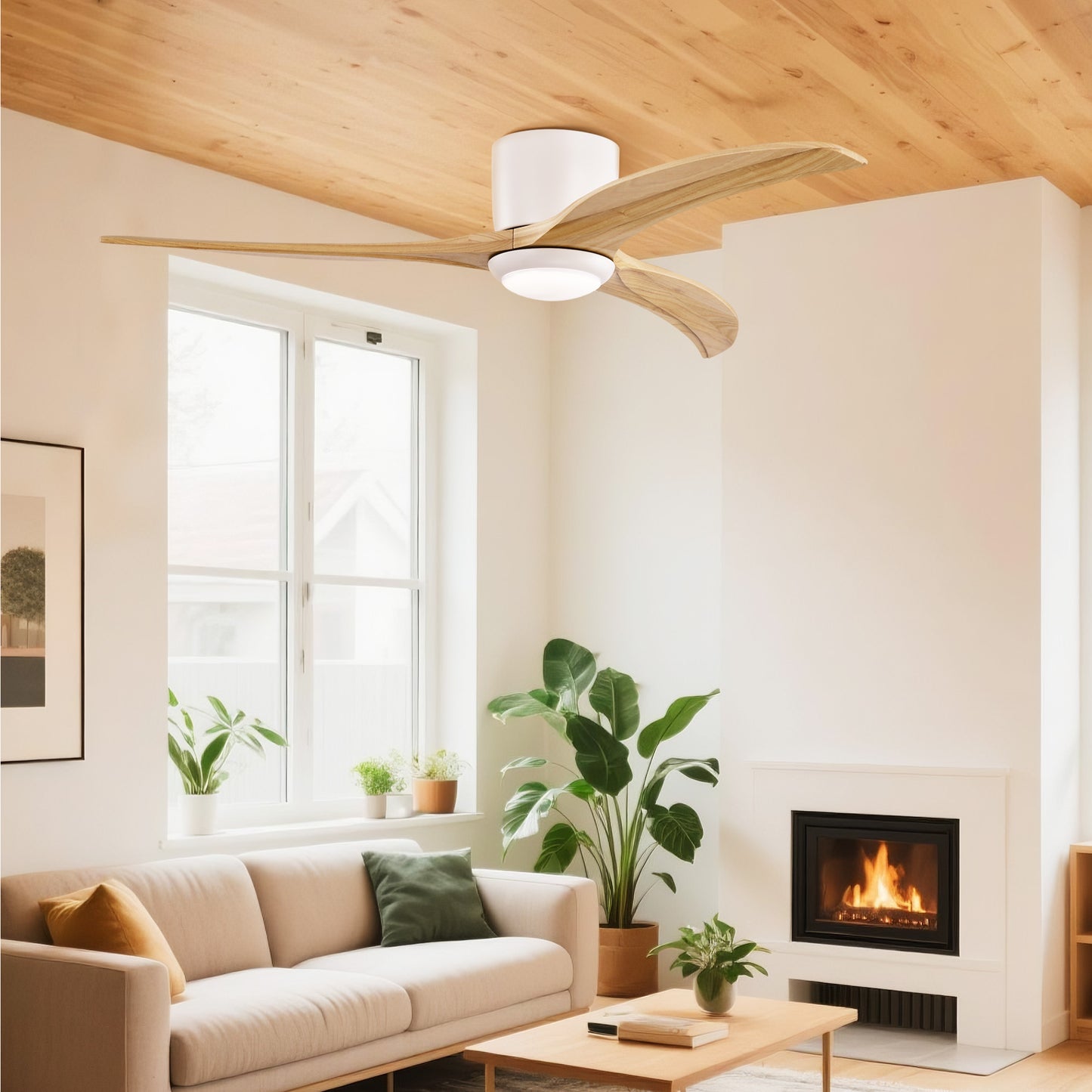 Taimei Niveu 52 in. Flush Mount Standard Ceiling Fan with Dimmable LED with Remote Included DC Motor 2_d1339363-64ab-4a17-92dd-81fd80dca3d7