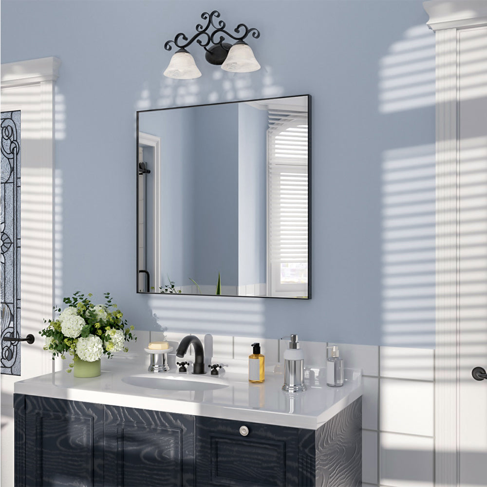 Nivorix NRZL Series Rectangular Framed Wall Bathroom Vanity Mirror in Brushed Nickel 2_d6cc02c8-cac6-4506-a792-7c6365994e4a