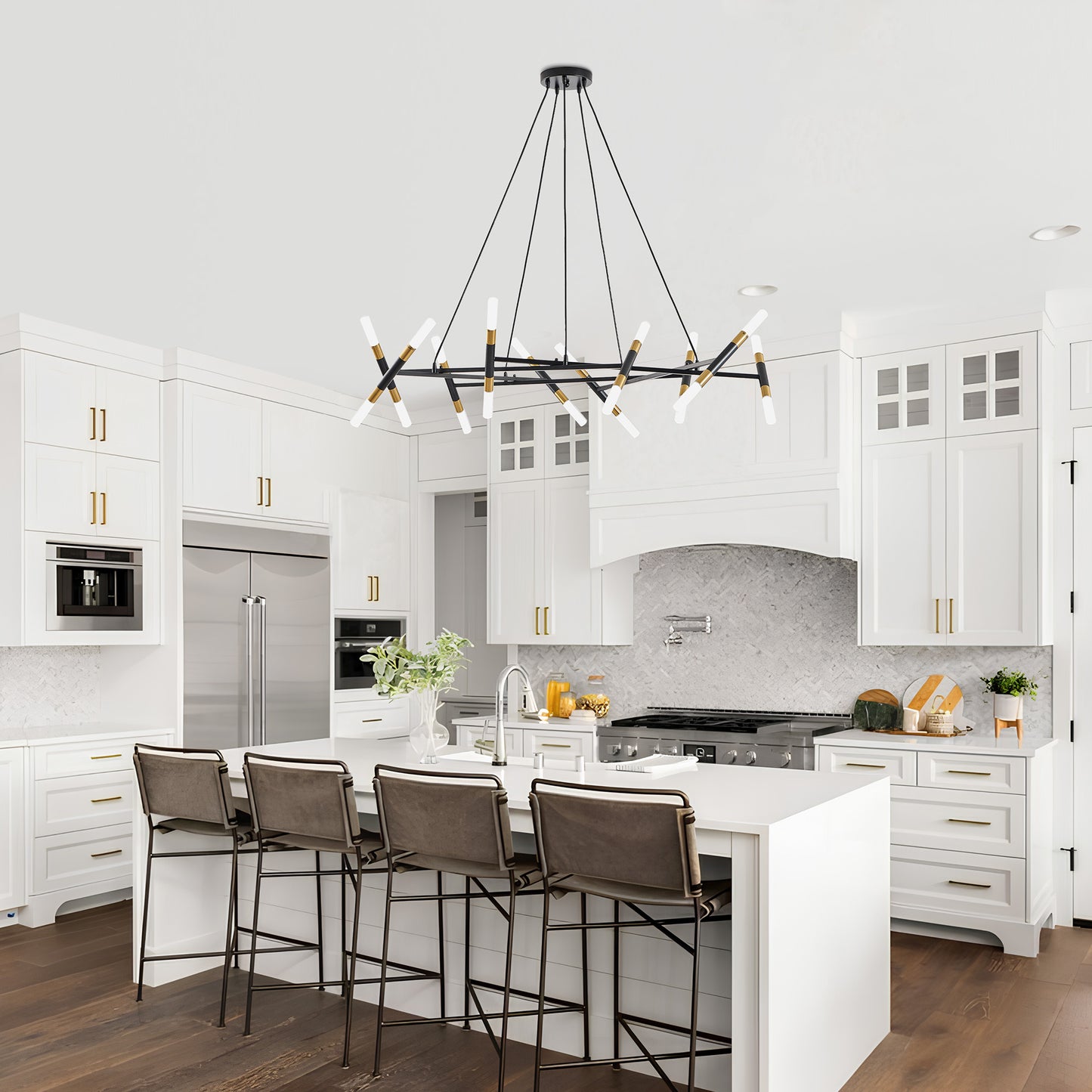 Taimei Cuprum 41 in. 20-Light Iron Modern Chandelier Fixture Branch Design