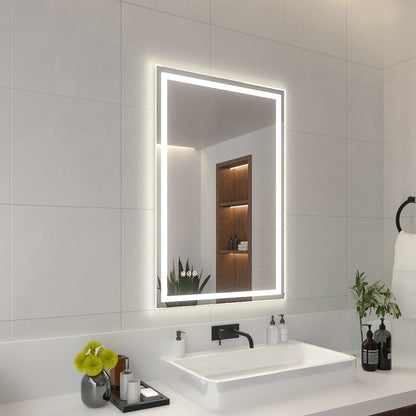Niveal LMI Series Rectangular Frameless LED Wall Bathroom Vanity Mirror