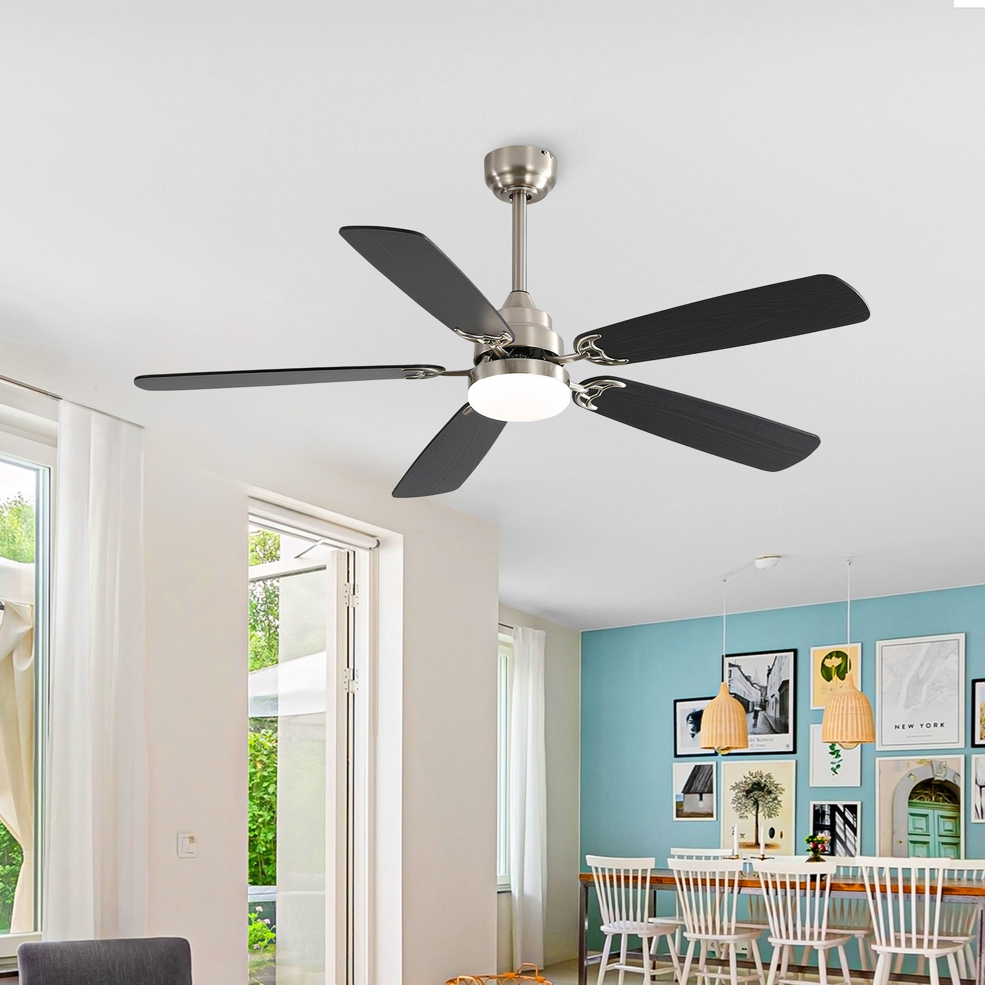 Taimei Cirrus 52 in. White Oak Downrod Standard Ceiling Fan with Integrated LED with Remote Included 5 Two-Tone Blades DC Motor 2_decf62d0-3d44-49bb-80a0-225af5d5127f