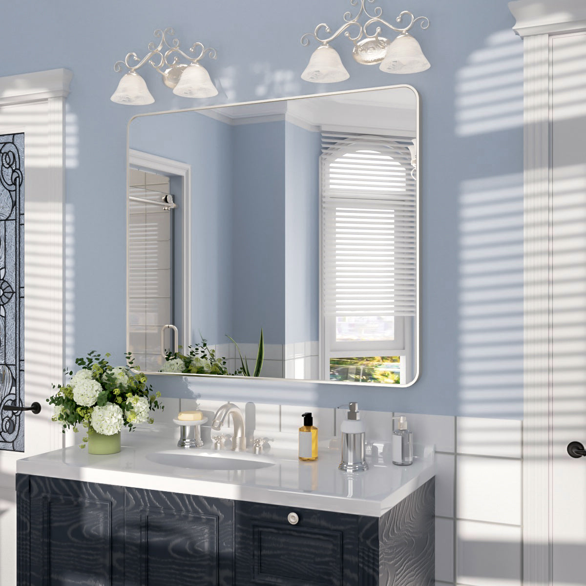 Nivorix NRSM Series Tempered Glass Brushed Nickel Rectangular Framed Wall Bathroom Vanity Mirror 2_e3ad7bd0-2dae-4064-bd6d-a51e8d6b3143