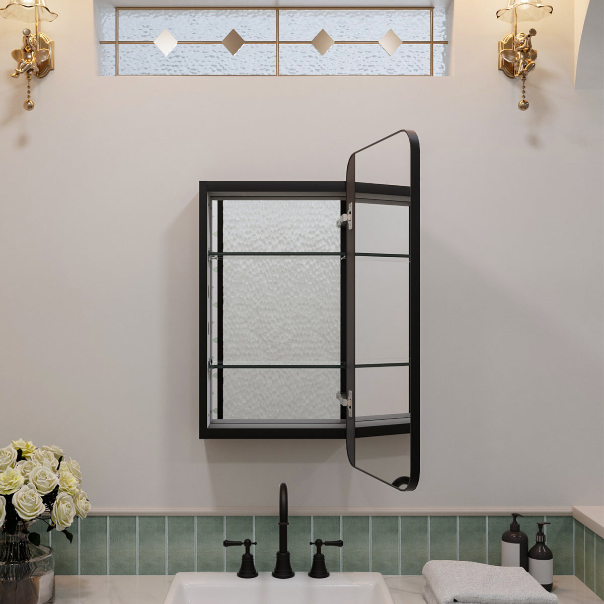 Nivorix NRFM Series Rectangular Aluminum Framed Medicine Cabinet with Mirror 2_eaabf377-61f9-43bd-9d44-6e9c975b146d
