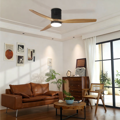 Taimei Ryme 52 in. Flush Mount Ceiling Fan with Light and Remote, DC Motor, Reversible 2_f4675ea4-7674-4683-8001-35a53aadeb1e