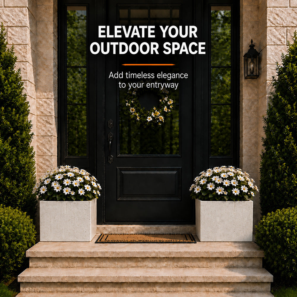 Herbora 21.5 in. Magnesium Oxide Planter Box for Indoor Outdoor Use