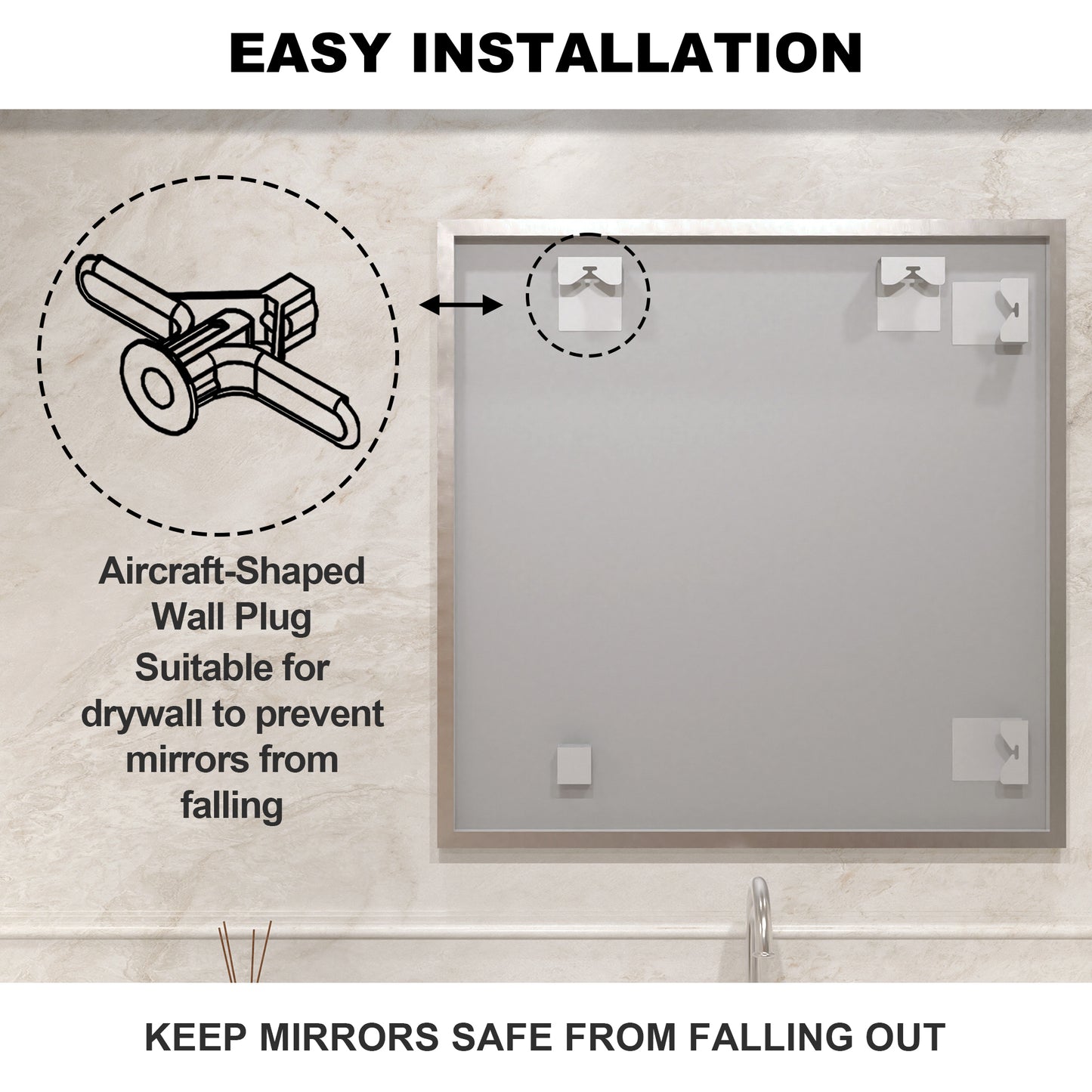 Nova 30 in. W x 30 in. H Rectangular Framed Wall Bathroom Vanity Mirror 3030BN-11_7112b961-ac0d-4770-928f-9a78a9afd766