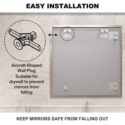 Nova 30 in. W x 30 in. H Rectangular Framed Wall Bathroom Vanity Mirror 3030BN-11_7112b961-ac0d-4770-928f-9a78a9afd766