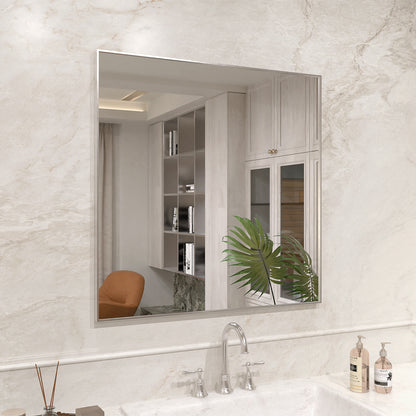 Nova 30 in. W x 30 in. H Rectangular Framed Wall Bathroom Vanity Mirror 3030BN-2_18601c35-07c4-476e-8b46-1ab9eb90f7f8