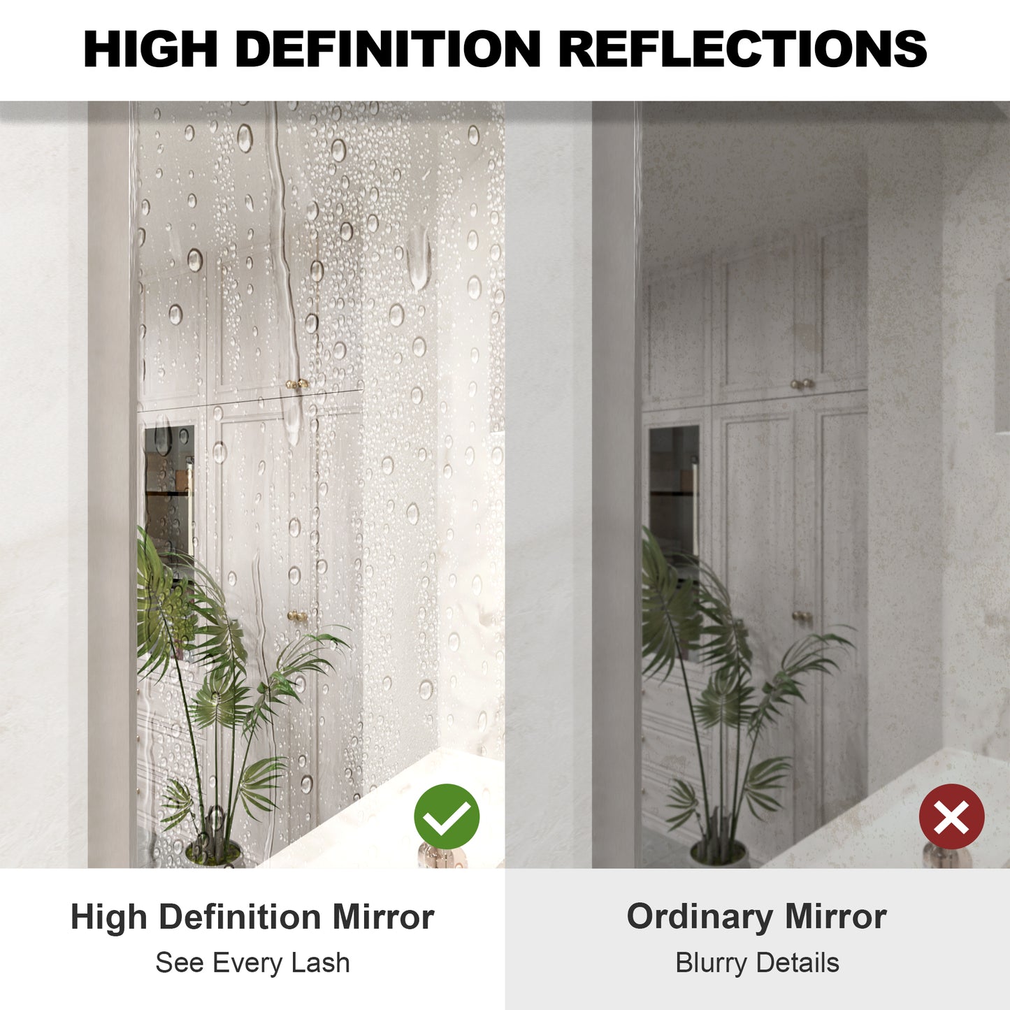 Nova 30 in. W x 30 in. H Rectangular Framed Wall Bathroom Vanity Mirror 3030BN-7_92b9970b-a9b5-444f-ab93-d14abd088033