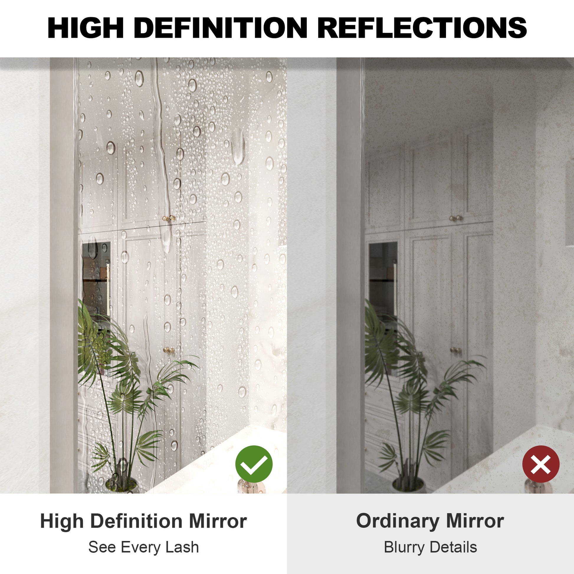 Nova 30 in. W x 30 in. H Rectangular Framed Wall Bathroom Vanity Mirror 3030BN-7_92b9970b-a9b5-444f-ab93-d14abd088033