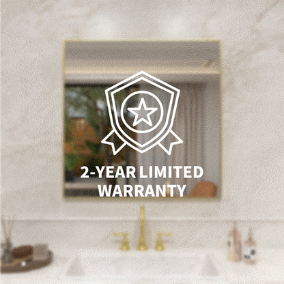 Nova 30 in. W x 30 in. H Rectangular Framed Wall Bathroom Vanity Mirror 3030GD-14_79f65667-1da9-4387-b5c5-aafd4136825c