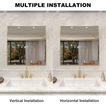 Nova 30 in. W x 30 in. H Rectangular Framed Wall Bathroom Vanity Mirror 3030GD-8_124c30ba-95b5-4ca6-88f5-0244aa5cfe46